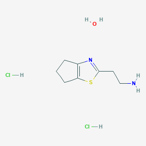 2-(5,6-Dihydro-4h-cyclopenta[d][1,3]thiazol-2-yl)ethanamine dihydrochloride hydrate