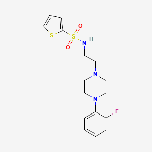 molecular formula C16H20FN3O2S2 B2443788 N-(2-(4-(2-fluorophenyl)piperazin-1-yl)ethyl)thiophene-2-sulfonamide CAS No. 1049467-61-9