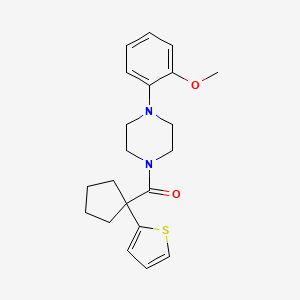(4-(2-Methoxyphenyl)piperazin-1-yl)(1-(thiophen-2-yl)cyclopentyl)methanone