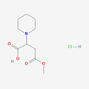 4-Methoxy-4-oxo-2-piperidin-1-ylbutanoic acid;hydrochloride