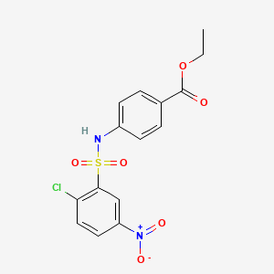 Ethyl 4-[(2-chloro-5-nitrophenyl)sulfonylamino]benzoate