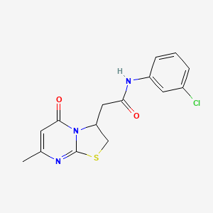 N-(3-chlorophenyl)-2-(7-methyl-5-oxo-3,5-dihydro-2H-thiazolo[3,2-a]pyrimidin-3-yl)acetamide