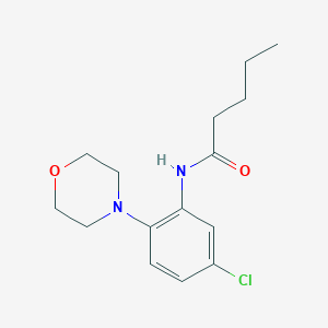 molecular formula C15H21ClN2O2 B244380 N-(5-chloro-2-morpholin-4-ylphenyl)pentanamide 