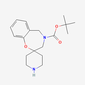 molecular formula C18H26N2O3 B2443800 tert-butyl 4,5-dihydro-3H-spiro[1,4-benzoxazepine-2,4'-piperidine]-4-carboxylate CAS No. 2126177-04-4
