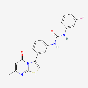 1-(3-fluorophenyl)-3-(3-(7-methyl-5-oxo-5H-thiazolo[3,2-a]pyrimidin-3-yl)phenyl)urea