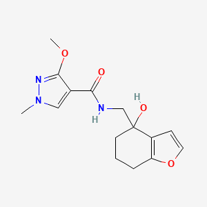 N-((4-hydroxy-4,5,6,7-tetrahydrobenzofuran-4-yl)methyl)-3-methoxy-1-methyl-1H-pyrazole-4-carboxamide