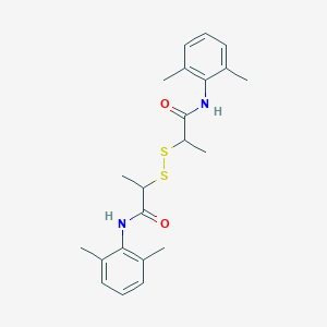 molecular formula C22H28N2O2S2 B2443817 N-(2,6-dimethylphenyl)-2-({1-[(2,6-dimethylphenyl)carbamoyl]ethyl}disulfanyl)propanamide CAS No. 1241468-56-3