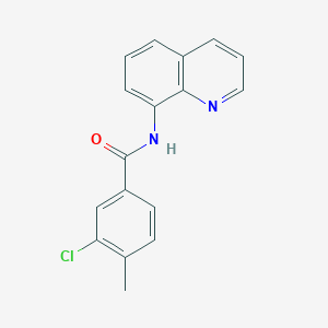 molecular formula C17H13ClN2O B244382 3-chloro-4-methyl-N-quinolin-8-ylbenzamide 