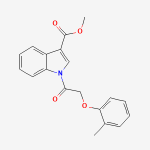 molecular formula C19H17NO4 B2443821 methyl 1-[(2-methylphenoxy)acetyl]-1H-indole-3-carboxylate CAS No. 424810-09-3