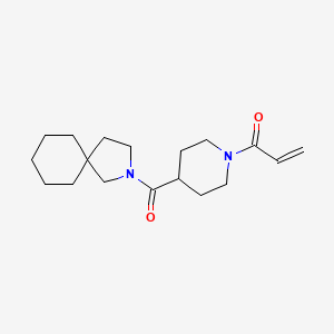 molecular formula C18H28N2O2 B2443822 1-[4-(2-Azaspiro[4.5]decane-2-carbonyl)piperidin-1-yl]prop-2-en-1-one CAS No. 2361725-31-5