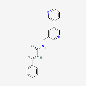 N-([3,3'-bipyridin]-5-ylmethyl)cinnamamide