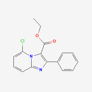 molecular formula C16H13ClN2O2 B2443826 5-氯-2-苯基咪唑并[1,2-a]吡啶-3-羧酸乙酯 CAS No. 959577-68-5