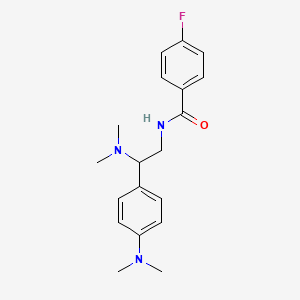 N-(2-(dimethylamino)-2-(4-(dimethylamino)phenyl)ethyl)-4-fluorobenzamide