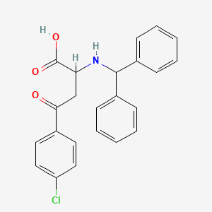 molecular formula C23H20ClNO3 B2443832 2-(Benzhydrylamino)-4-(4-chlorophenyl)-4-oxobutanoic acid CAS No. 1024017-58-0