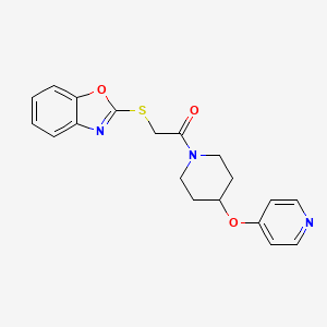 2-(Benzo[d]oxazol-2-ylthio)-1-(4-(pyridin-4-yloxy)piperidin-1-yl)ethanone
