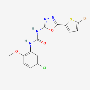 1-(5-(5-Bromothiophen-2-yl)-1,3,4-oxadiazol-2-yl)-3-(5-chloro-2-methoxyphenyl)urea