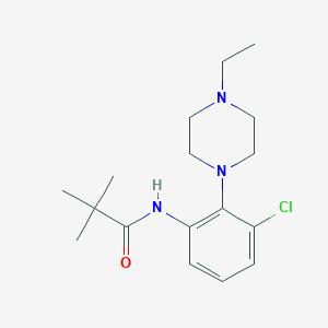 molecular formula C17H26ClN3O B244384 N-[3-chloro-2-(4-ethylpiperazin-1-yl)phenyl]-2,2-dimethylpropanamide 