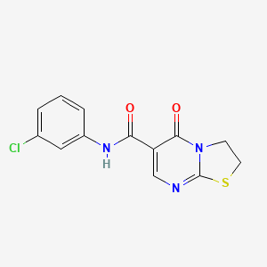 molecular formula C13H10ClN3O2S B2443843 N-(3-chlorophényl)-5-oxo-3,5-dihydro-2H-thiazolo[3,2-a]pyrimidine-6-carboxamide CAS No. 443330-24-3