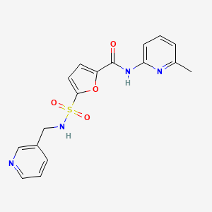N-(6-methylpyridin-2-yl)-5-(N-(pyridin-3-ylmethyl)sulfamoyl)furan-2-carboxamide
