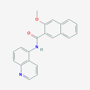 molecular formula C21H16N2O2 B244385 3-methoxy-N-(5-quinolinyl)-2-naphthamide 