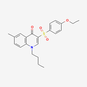 molecular formula C22H25NO4S B2443854 1-butyl-3-((4-ethoxyphenyl)sulfonyl)-6-methylquinolin-4(1H)-one CAS No. 899217-51-7