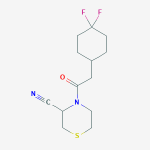 molecular formula C13H18F2N2OS B2443855 4-[2-(4,4-Difluorocyclohexyl)acetyl]thiomorpholine-3-carbonitrile CAS No. 2418682-05-8