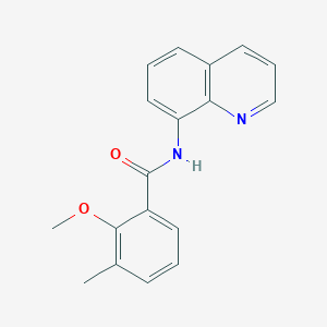 molecular formula C18H16N2O2 B244386 2-methoxy-3-methyl-N-quinolin-8-ylbenzamide 