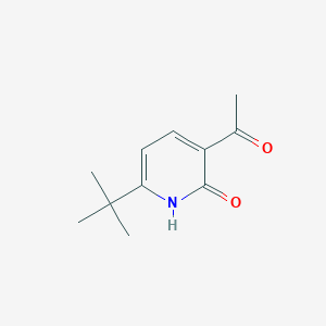 molecular formula C11H15NO2 B2443871 3-乙酰基-6-(叔丁基)-2(1H)-吡啶酮 CAS No. 885950-54-9