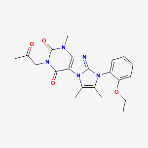 molecular formula C21H23N5O4 B2443874 6-(2-乙氧苯基)-4,7,8-三甲基-2-(2-氧代丙基)嘌呤[7,8-a]咪唑-1,3-二酮 CAS No. 878733-22-3