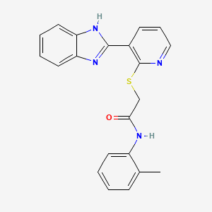 2-((3-(1H-benzo[d]imidazol-2-yl)pyridin-2-yl)thio)-N-(o-tolyl)acetamide