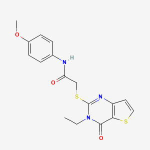2-(3-ethyl-4-oxothieno[3,2-d]pyrimidin-2-yl)sulfanyl-N-(4-methoxyphenyl)acetamide