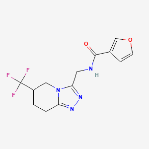 N-((6-(trifluoromethyl)-5,6,7,8-tetrahydro-[1,2,4]triazolo[4,3-a]pyridin-3-yl)methyl)furan-3-carboxamide