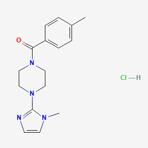 (4-(1-methyl-1H-imidazol-2-yl)piperazin-1-yl)(p-tolyl)methanone hydrochloride
