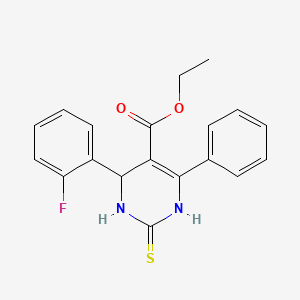 Ethyl 4-(2-fluorophenyl)-6-phenyl-2-thioxo-1,2,3,4-tetrahydropyrimidine-5-carboxylate