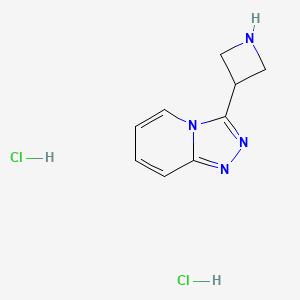 molecular formula C9H12Cl2N4 B2443889 3-(Azetidin-3-yl)-[1,2,4]triazolo[4,3-a]pyridine;dihydrochloride CAS No. 2379947-03-0