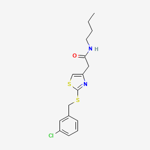 N-butyl-2-(2-((3-chlorobenzyl)thio)thiazol-4-yl)acetamide