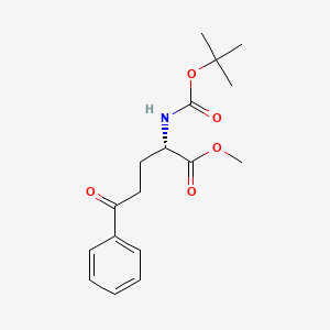 molecular formula C17H23NO5 B2443905 (S)-Methyl 2-((tert-butoxycarbonyl)amino)-5-oxo-5-phenylpentanoate CAS No. 1611470-49-5
