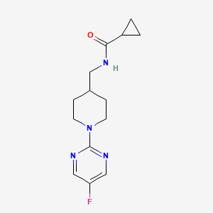 N-((1-(5-fluoropyrimidin-2-yl)piperidin-4-yl)methyl)cyclopropanecarboxamide