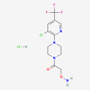 2-(Aminooxy)-1-{4-[3-chloro-5-(trifluoromethyl)-2-pyridinyl]piperazino}-1-ethanone hydrochloride