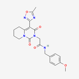 N-(4-methoxybenzyl)-2-[4-(5-methyl-1,2,4-oxadiazol-3-yl)-1,3-dioxo-5,6,7,8-tetrahydro-1H-pyrido[1,2-c]pyrimidin-2(3H)-yl]acetamide