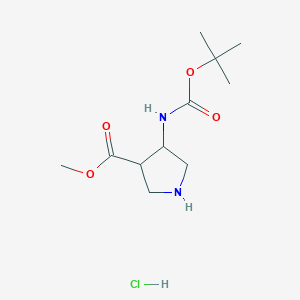 Methyl 4-((tert-butoxycarbonyl)amino)pyrrolidine-3-carboxylate hydrochloride