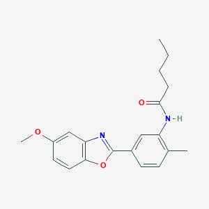 molecular formula C20H22N2O3 B244393 N-[5-(5-methoxy-1,3-benzoxazol-2-yl)-2-methylphenyl]pentanamide 
