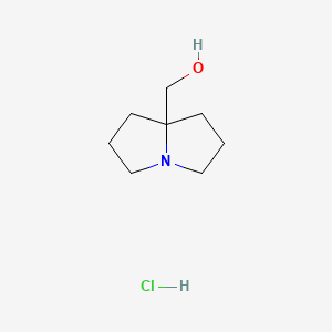 molecular formula C8H16ClNO B2443937 (Hexahydro-1H-pyrrolizin-7a-yl)methanol hydrochloride CAS No. 80842-32-6