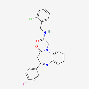 molecular formula C24H19ClFN3O2 B2443938 N-(2-氯苄基)-2-[4-(4-氟苯基)-2-氧代-2,3-二氢-1H-1,5-苯并二氮杂卓-1-基]乙酰胺 CAS No. 951547-86-7