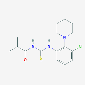 N-[3-chloro-2-(1-piperidinyl)phenyl]-N'-isobutyrylthiourea