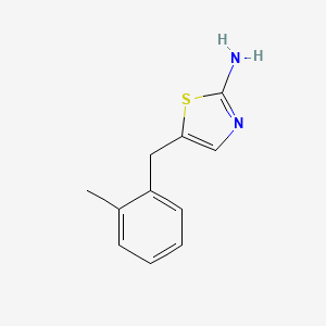 molecular formula C11H12N2S B2443940 5-[(2-甲基苯基)甲基]-1,3-噻唑-2-胺 CAS No. 926246-11-9