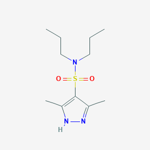 molecular formula C11H21N3O2S B2443941 3,5-二甲基-N,N-二丙基-1H-吡唑-4-磺酰胺 CAS No. 926262-42-2
