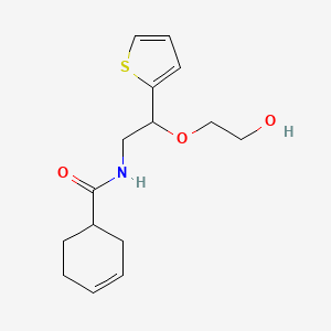 N-(2-(2-hydroxyethoxy)-2-(thiophen-2-yl)ethyl)cyclohex-3-enecarboxamide