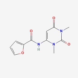 molecular formula C11H11N3O4 B2443943 N-(1,3-dimethyl-2,6-dioxo-1,2,3,6-tetrahydropyrimidin-4-yl)furan-2-carboxamide CAS No. 389066-05-1