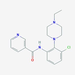 molecular formula C18H21ClN4O B244395 N-[3-chloro-2-(4-ethylpiperazin-1-yl)phenyl]pyridine-3-carboxamide 